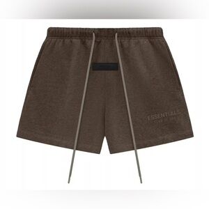 FEAR OF GOD ESSENTIALS CORE COLLECTION SWEATSHORT HEATHER WOOD